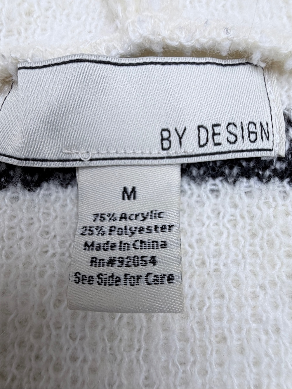 Hooded Open-Front Long Cardigan Sweater - Cream, Gray & Black - Picture 7 of 10